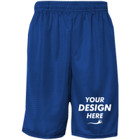 C2 Sport Men's Mesh 9" Shorts, Royal, Front view, Mockup