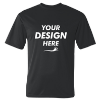 C2 Sport Performance T-Shirt, Black, Front view, Mockup