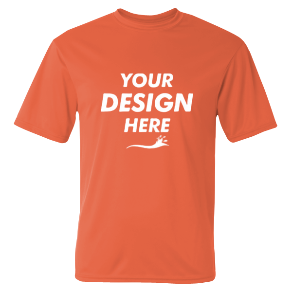 C2 Sport Performance T-Shirt, Burnt Orange, Front view, Mockup