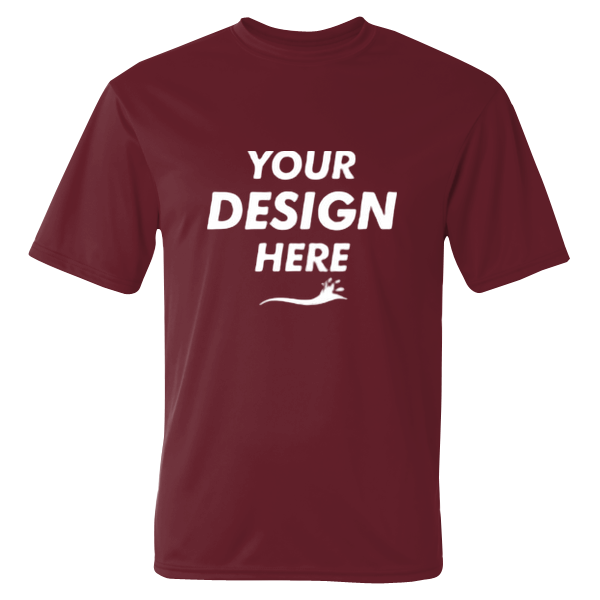 C2 Sport Performance T-Shirt, Cardinal, Front view, Mockup