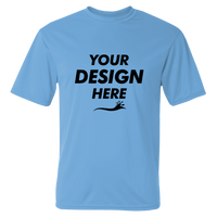 C2 Sport Performance T-Shirt, Columbia Blue, Front view, Mockup