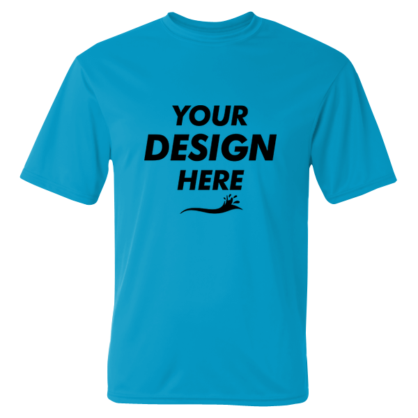 C2 Sport Performance T-Shirt, Electric Blue, Front view, Mockup