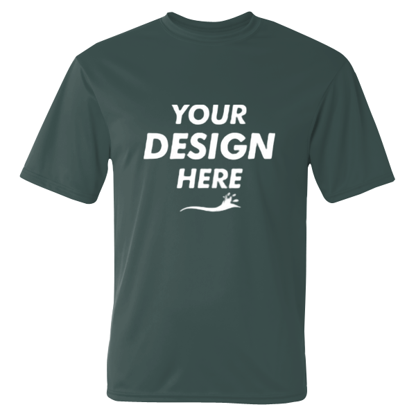 C2 Sport Performance T-Shirt, Forest, Front view, Mockup
