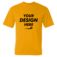 C2 Sport Performance T-Shirt, Gold, Front view, Mockup