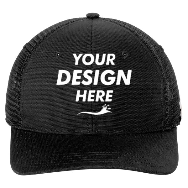 Carhartt Canvas Mesh Back Cap, Black, Front view, Mockup