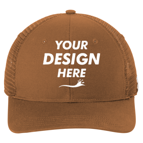 Carhartt Canvas Mesh Back Cap, Carhartt Brown, Front view, Mockup