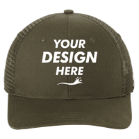 Carhartt Canvas Mesh Back Cap, Moss, Front view, Mockup