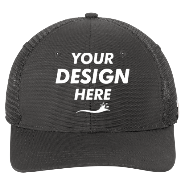 Carhartt Canvas Mesh Back Cap, Shadow Grey, Front view, Mockup