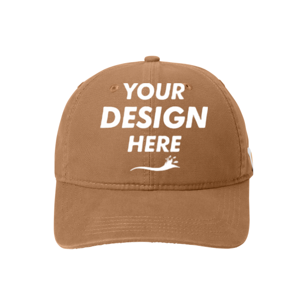 Carhartt Cotton Canvas Cap, Carhartt Brown, Front view, Mockup