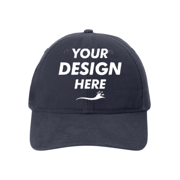 Carhartt Cotton Canvas Cap, Navy, Front view, Mockup