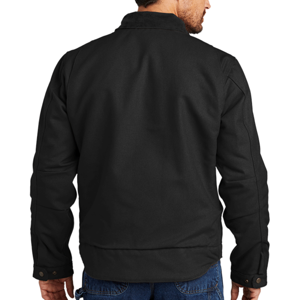 Carhartt Duck Detroit Jacket, Black, Back view