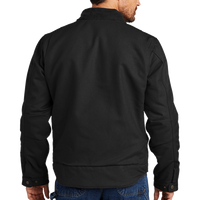 Carhartt Duck Detroit Jacket, Black, Back view