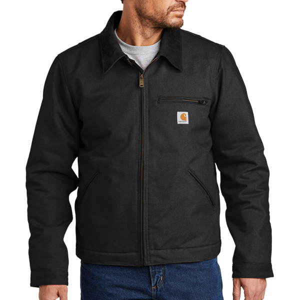 Carhartt Duck Detroit Jacket, Black, Front view