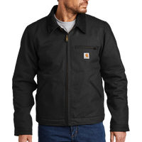 Carhartt Duck Detroit Jacket, Black, Front view