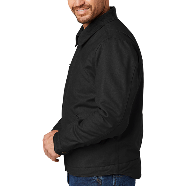 Carhartt Duck Detroit Jacket, Black, Left Sleeve view