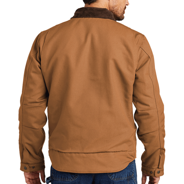 Carhartt Duck Detroit Jacket, Carhartt Brown, Back view