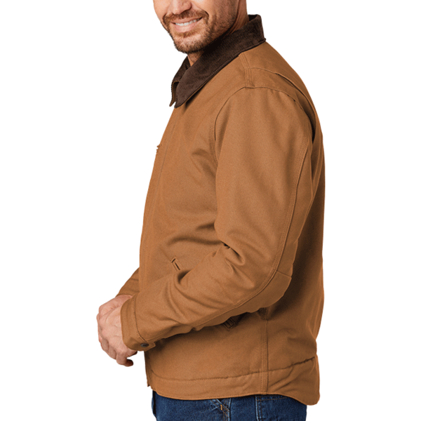 Carhartt Duck Detroit Jacket, Carhartt Brown, Left Sleeve view