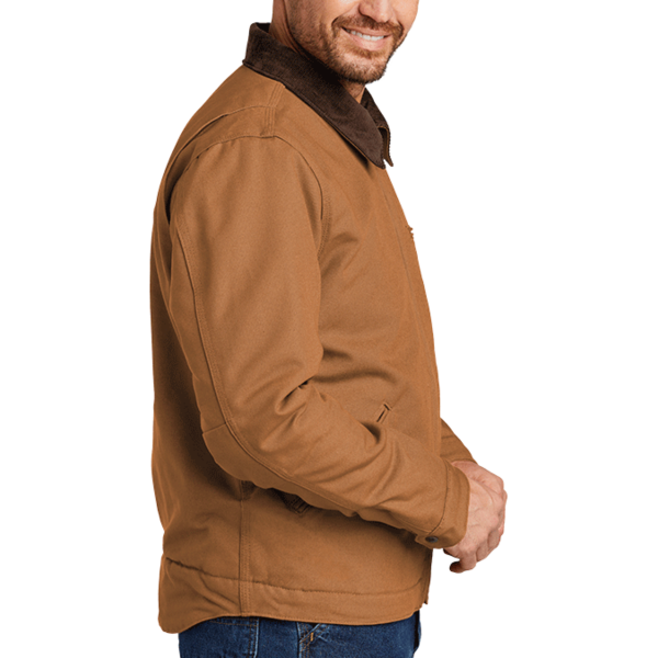 Carhartt Duck Detroit Jacket, Carhartt Brown, Right Sleeve view