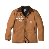 Carhartt Duck Traditional Coat, Carhartt Brown, Front view, Mockup