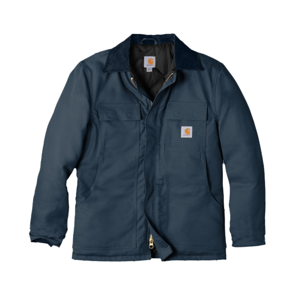 Carhartt Duck Traditional Coat, Dark Navy, Front view