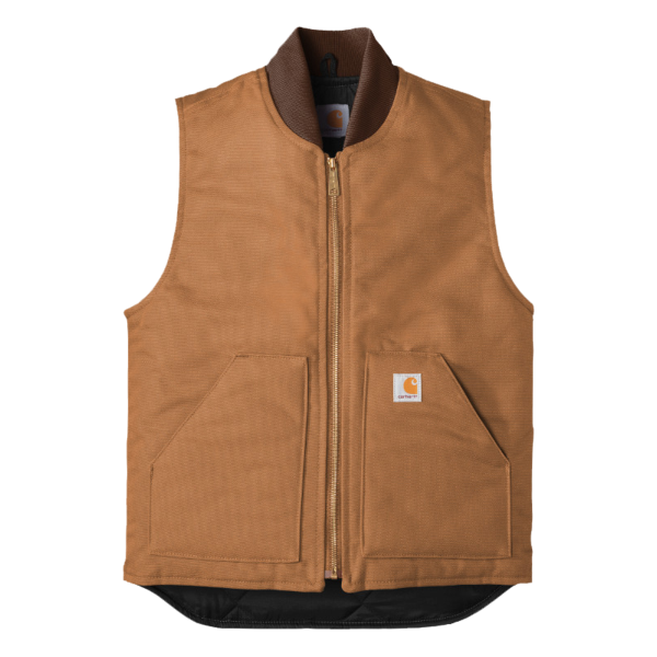 Carhartt Duck Vest, Carhartt Brown, Front view