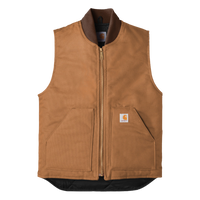 Carhartt Duck Vest, Carhartt Brown, Front view