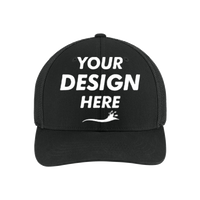 Carhartt Flexfit 110 ® Mesh Back Cap, Black / Black, Front view, Mockup