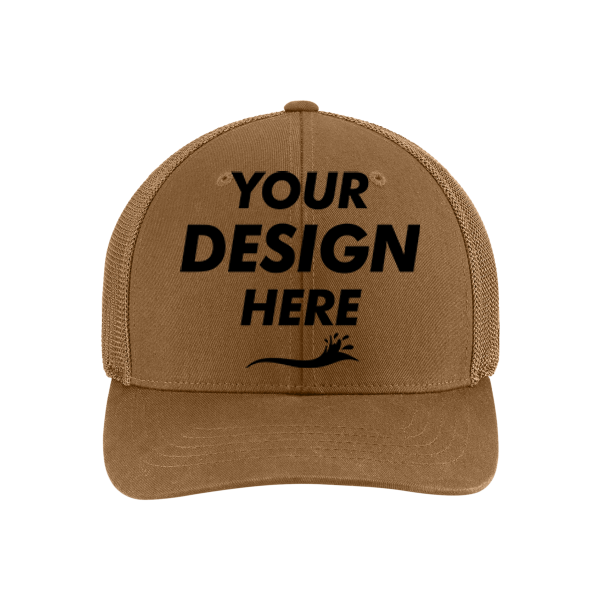 Carhartt Flexfit 110 ® Mesh Back Cap, Carhartt Brown / Carhartt Brown, Front view, Mockup