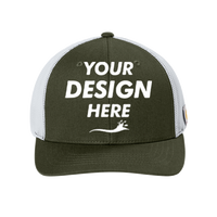 Carhartt Flexfit 110 ® Mesh Back Cap, Moss / White, Front view, Mockup