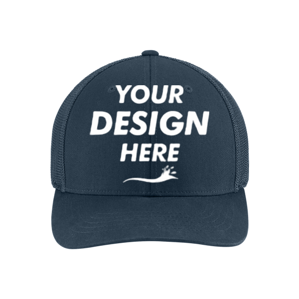 Carhartt Flexfit 110 ® Mesh Back Cap, Navy / Navy, Front view, Mockup