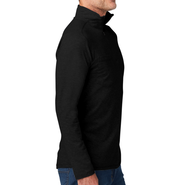 Carhartt Force ® 1/4 Zip Long Sleeve T Shirt, Black, Right Sleeve view