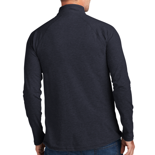 Carhartt Force ® 1/4 Zip Long Sleeve T Shirt, Navy, Back view