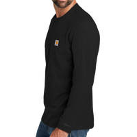 Carhartt Force ® Long Sleeve Pocket T Shirt, Black, Left Sleeve view