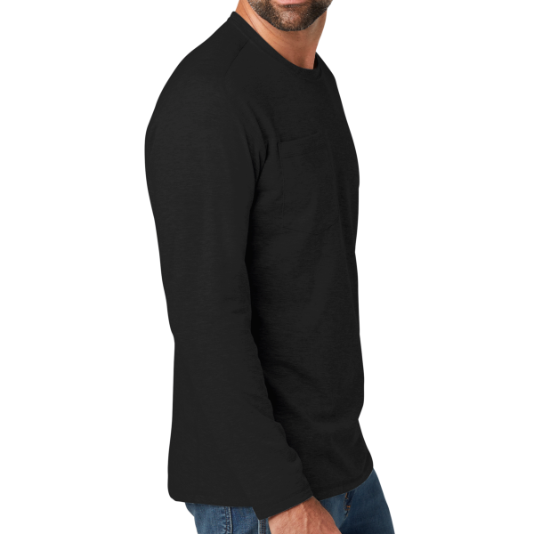 Carhartt Force ® Long Sleeve Pocket T Shirt, Black, Right Sleeve view