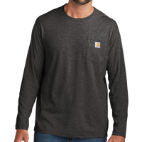 Carhartt Force ® Long Sleeve Pocket T Shirt, Carbon Heather, Front view