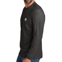 Carhartt Force ® Long Sleeve Pocket T Shirt, Carbon Heather, Left Sleeve view