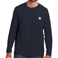 Carhartt Force ® Long Sleeve Pocket T Shirt, Navy, Front view