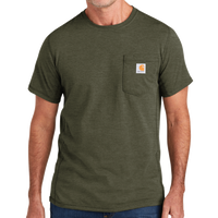 Carhartt Force ® Short Sleeve Pocket T Shirt, Basil Heather, Front view