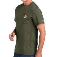 Carhartt Force ® Short Sleeve Pocket T Shirt, Basil Heather, Left Sleeve view