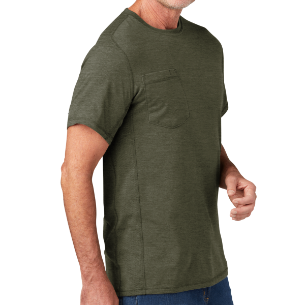 Carhartt Force ® Short Sleeve Pocket T Shirt, Basil Heather, Right Sleeve view