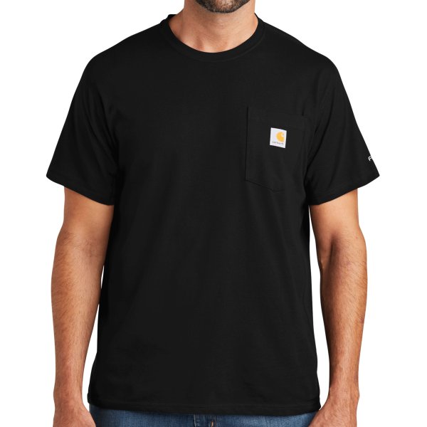 Carhartt Force ® Short Sleeve Pocket T Shirt, Black, Front view