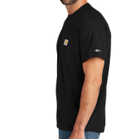 Carhartt Force ® Short Sleeve Pocket T Shirt, Black, Left Sleeve view