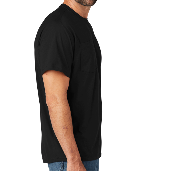 Carhartt Force ® Short Sleeve Pocket T Shirt, Black, Right Sleeve view