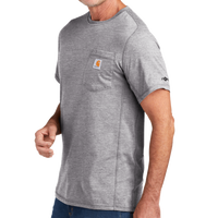 Carhartt Force ® Short Sleeve Pocket T Shirt, Heather Grey, Left Sleeve view