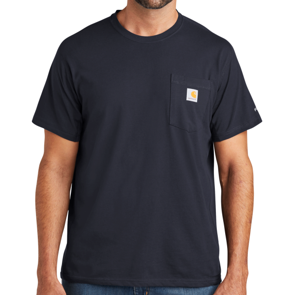 Carhartt Force ® Short Sleeve Pocket T Shirt, Navy, Front view