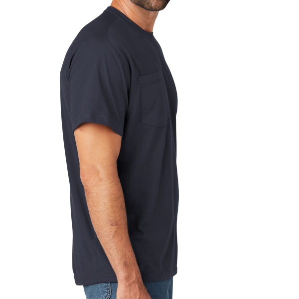 Carhartt Force ® Short Sleeve Pocket T Shirt, Navy, Right Sleeve view