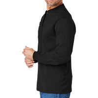 Carhartt Long Sleeve Henley T Shirt, Black, Left Sleeve view