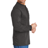 Carhartt Long Sleeve Henley T Shirt, Carbon Heather, Right Sleeve view