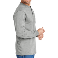 Carhartt Long Sleeve Henley T Shirt, Heather Grey, Right Sleeve view