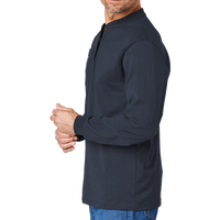 Carhartt Long Sleeve Henley T Shirt, Navy, Left Sleeve view